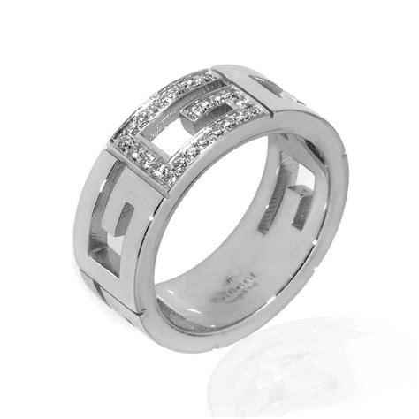 gold rings gucci|Gucci 18k white gold ring.